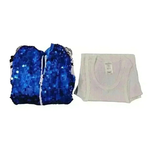 Weissman Girls Blue Sequin Dance Jacket, Size SC (Small); Style 9558 NEW - Picture 7 of 9